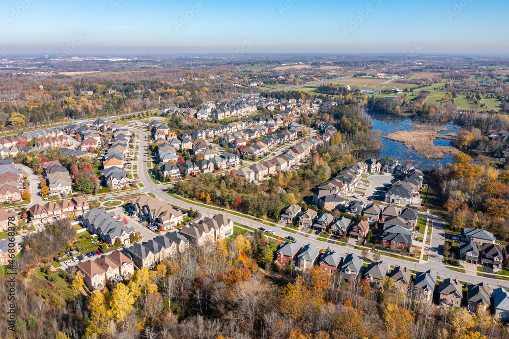 Drone views of homes in Richmond hill real estate by 404 and Bloomington 