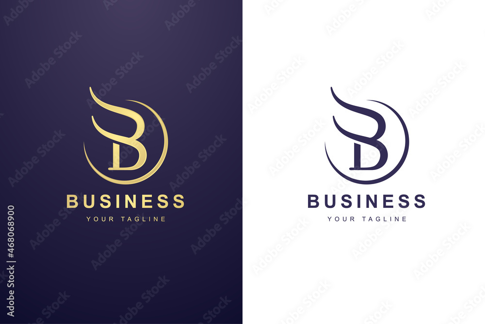 Initial Letter B Logo For Business or Beauty Company.