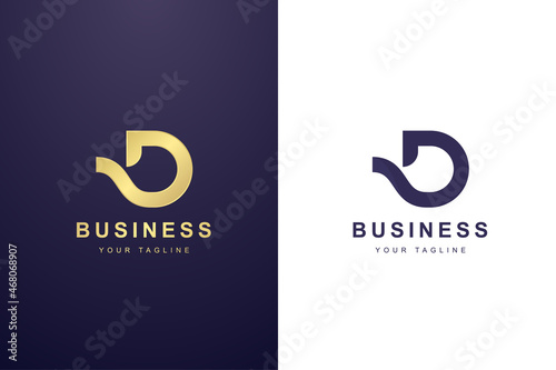 Initial Letter D Logo For Business or Media Company.