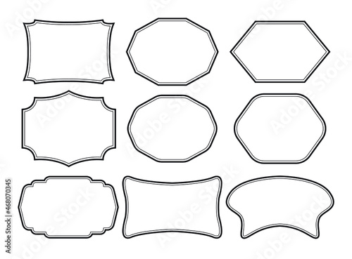 Set of frames border design vintage