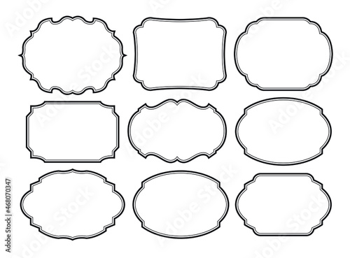Set of frames border design vintage