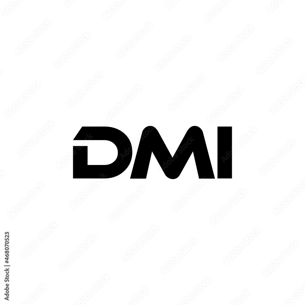 DMI letter logo design with white background in illustrator, vector logo modern alphabet font overlap style. calligraphy designs for logo, Poster, Invitation, etc.