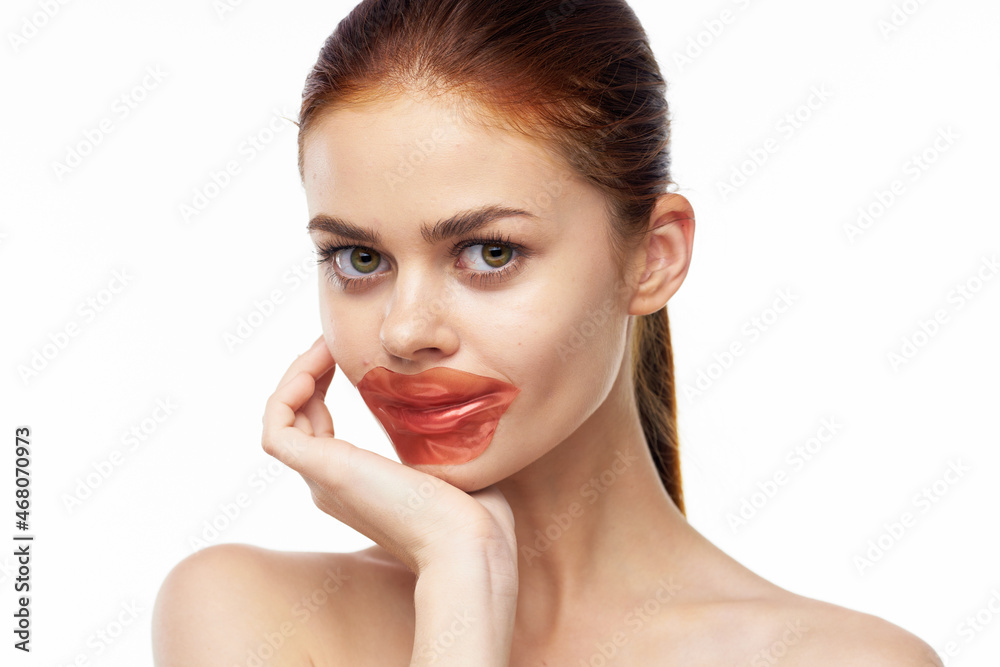 pretty woman in patches on face rejuvenation spa treatments pretty woman in patches on face rejuvenation spa treatments