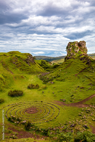The Fairy Glen is a unique and unusual landscape, a geological wonder on the Isle of Skye. © Marcin