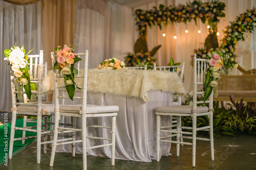 The scenic of Wedding decoration in Vintage style