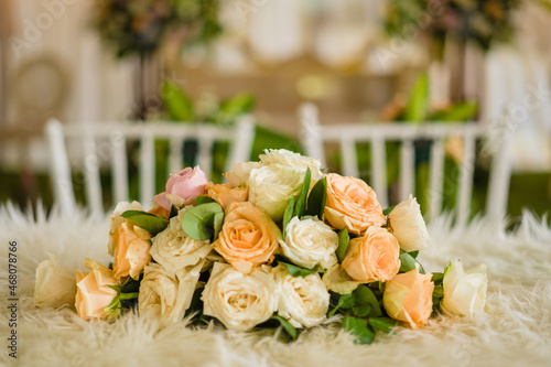Close Up view of rose flower from Wedding Decoration