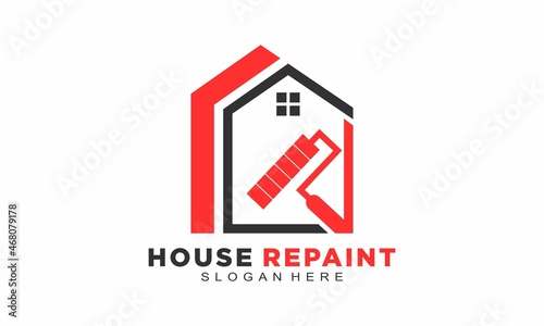 Elegant house repaint vector logo