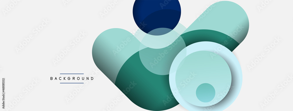 Creative geometric wallpaper. Minimal abstract background. Circles composition vector illustration for wallpaper banner background or landing page Creative geometric wallpaper. Minimal abstract background. Circles composition vector illustration for wallpaper banner background or landing page