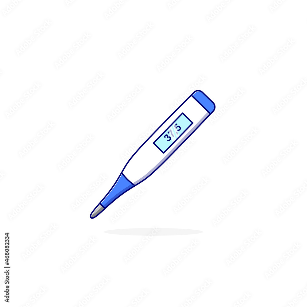 Thermometer cartoon style icon illustration Thermometer cartoon style icon illustration