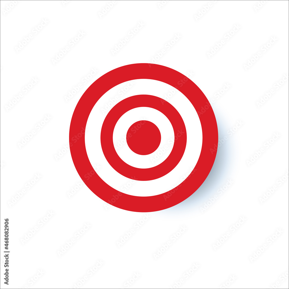 Target with an arrow flat icon concept market goal. Concept target market, audience, group, the consumer. Bullseye or goal Isolated sign. Target with an arrow flat icon concept market goal. Concept target market, audience, group, the consumer. Bullseye or goal Isolated sign.