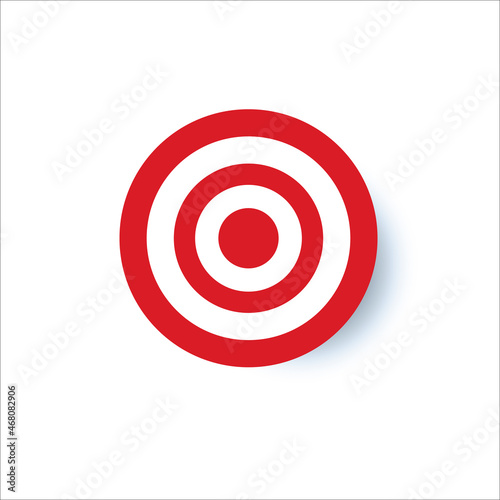 Target with an arrow flat icon concept market goal. Concept target market  audience  group  the consumer. Bullseye or goal Isolated sign.