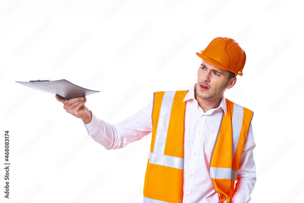 Engineer with documents working form of professionals Engineer with documents working form of professionals