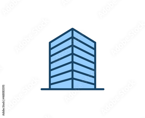 Building flat icon. Single high quality outline symbol for web design or mobile app.  House thin line signs for design logo, visit card, etc. Outline pictogram EPS10