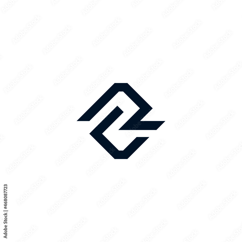 Abstract CR, RC logo design vector graphic Abstract CR, RC logo design vector graphic