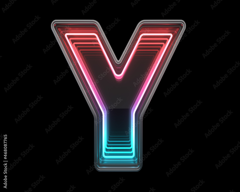 Retro infinity font. Letter Y. Retro infinity font. Letter Y.
