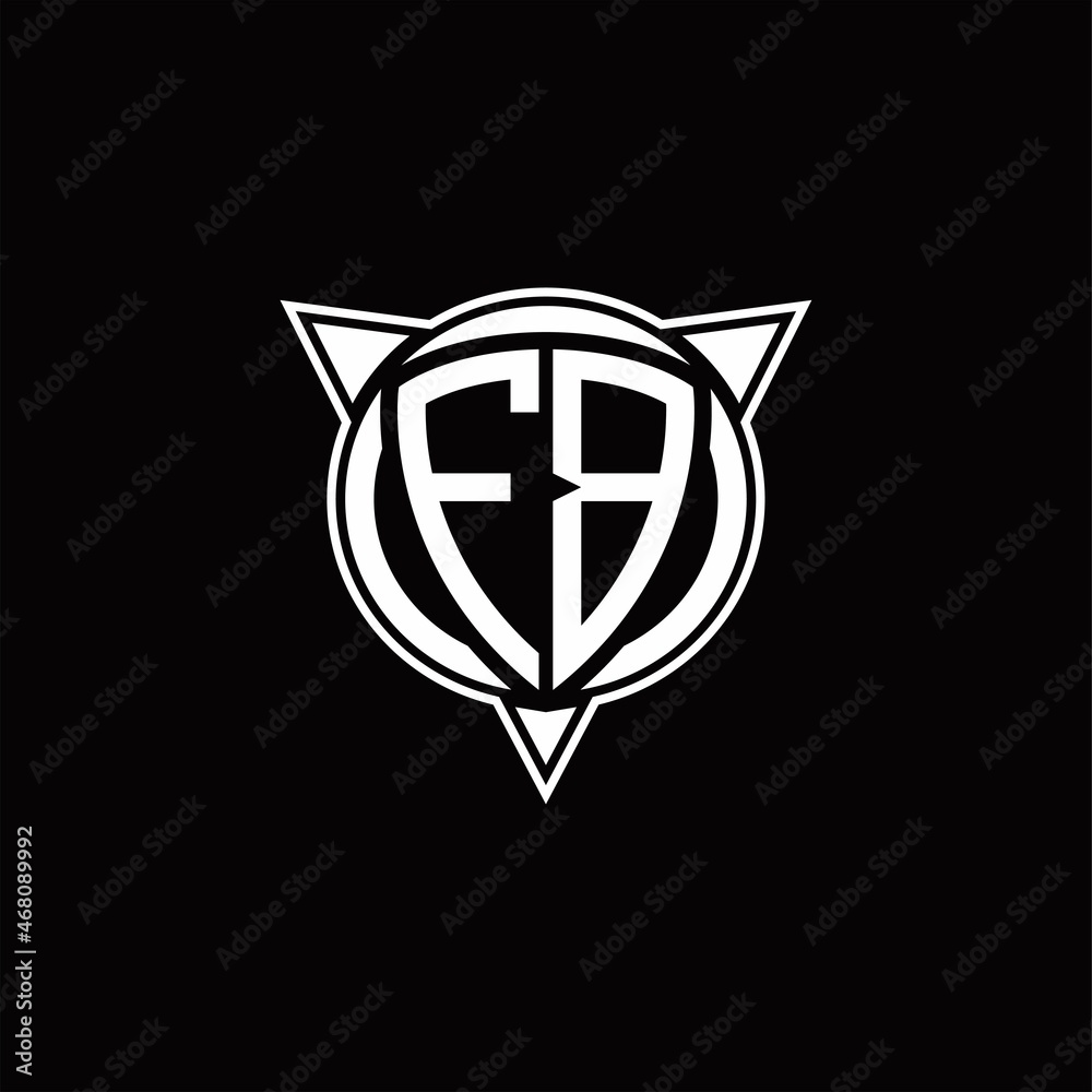 FB Logo monogram isolated with circle shape and three arrow design template FB Logo monogram isolated with circle shape and three arrow design template