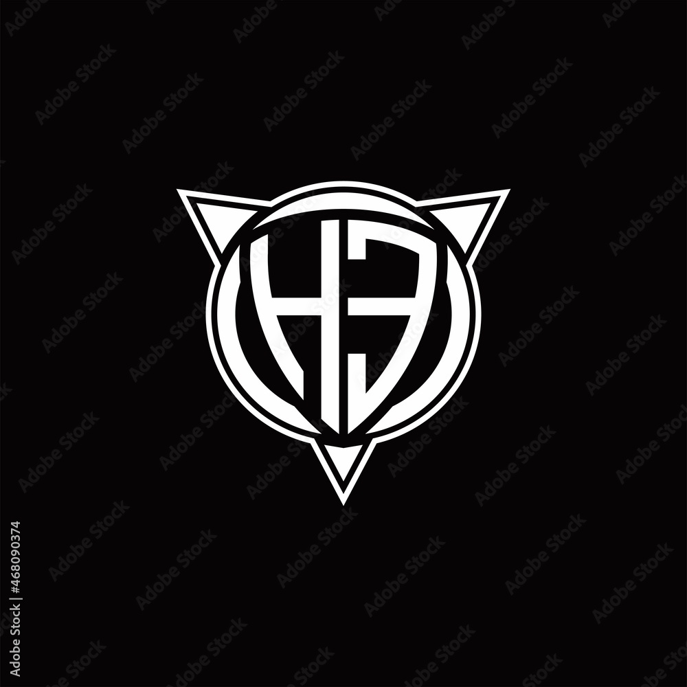 HE Logo monogram isolated with circle shape and three arrow design template HE Logo monogram isolated with circle shape and three arrow design template