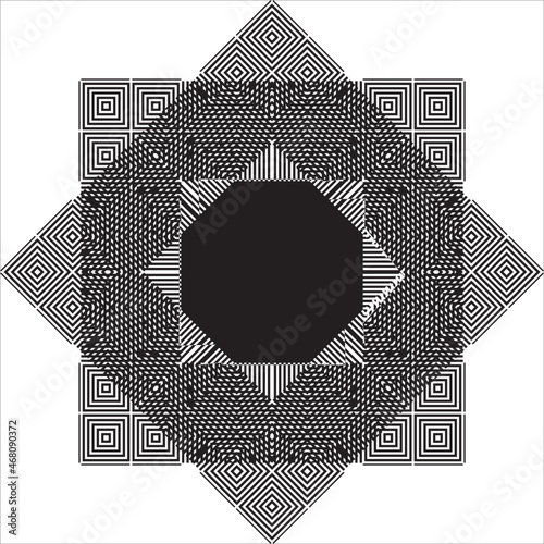 Lines Motif Pattern. Contemporary Decoration for Interior, Exterior, Carpet, Textile, Garment, Cloth, Silk, Tile, Plastic, Paper, Wrapping, Wallpaper, Pillow, Sofa, Background, Ect. Vector