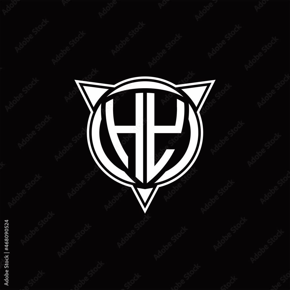 HY Logo monogram isolated with circle shape and three arrow design template HY Logo monogram isolated with circle shape and three arrow design template