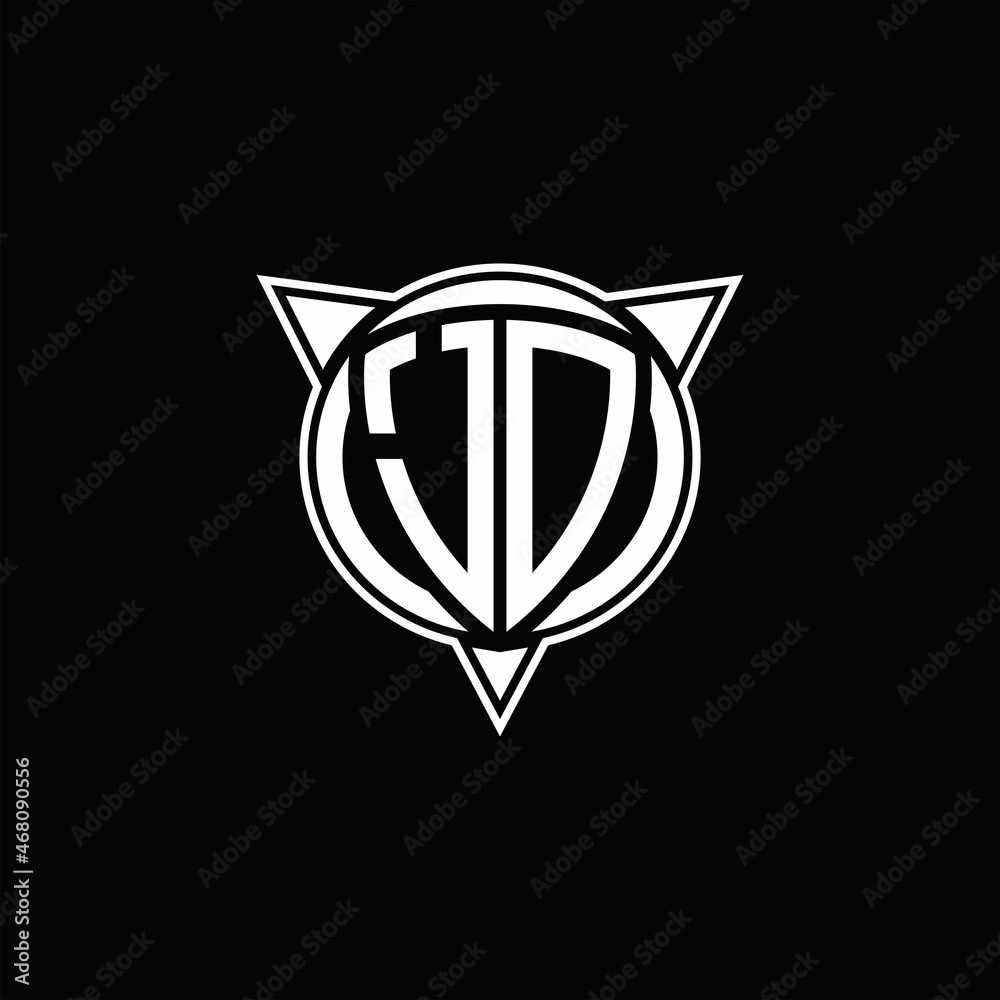 JD Logo monogram isolated with circle shape and three arrow design template JD Logo monogram isolated with circle shape and three arrow design template