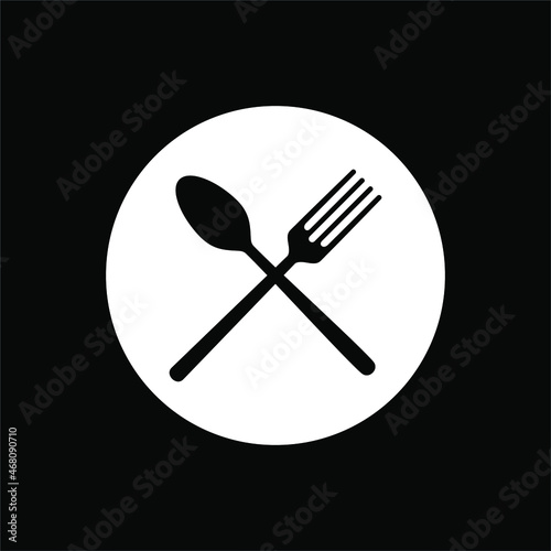 Spoon, Fork, and Knife Icon symbol. Vector Illustration 