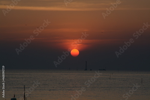 sunset on the beach