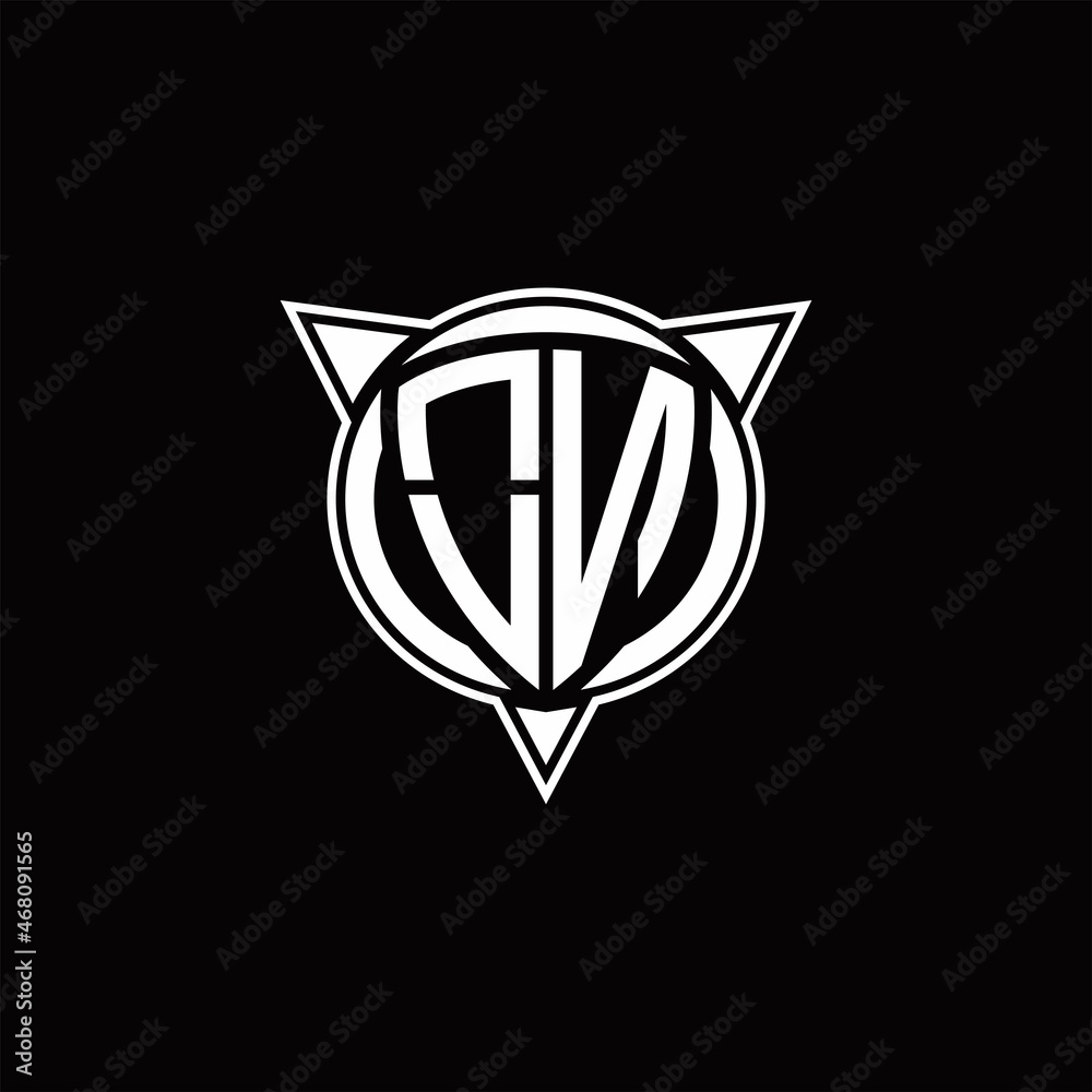 ON Logo monogram isolated with circle shape and three arrow design template ON Logo monogram isolated with circle shape and three arrow design template