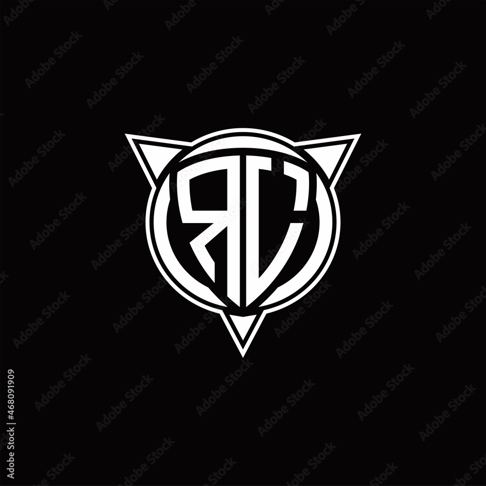 RL Logo monogram isolated with circle shape and three arrow design template RL Logo monogram isolated with circle shape and three arrow design template