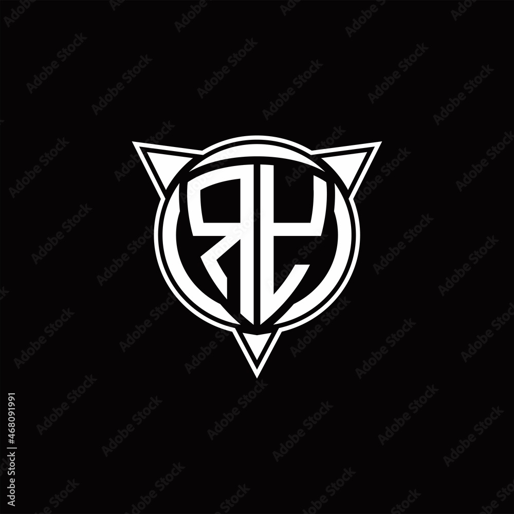 RY Logo monogram isolated with circle shape and three arrow design template RY Logo monogram isolated with circle shape and three arrow design template