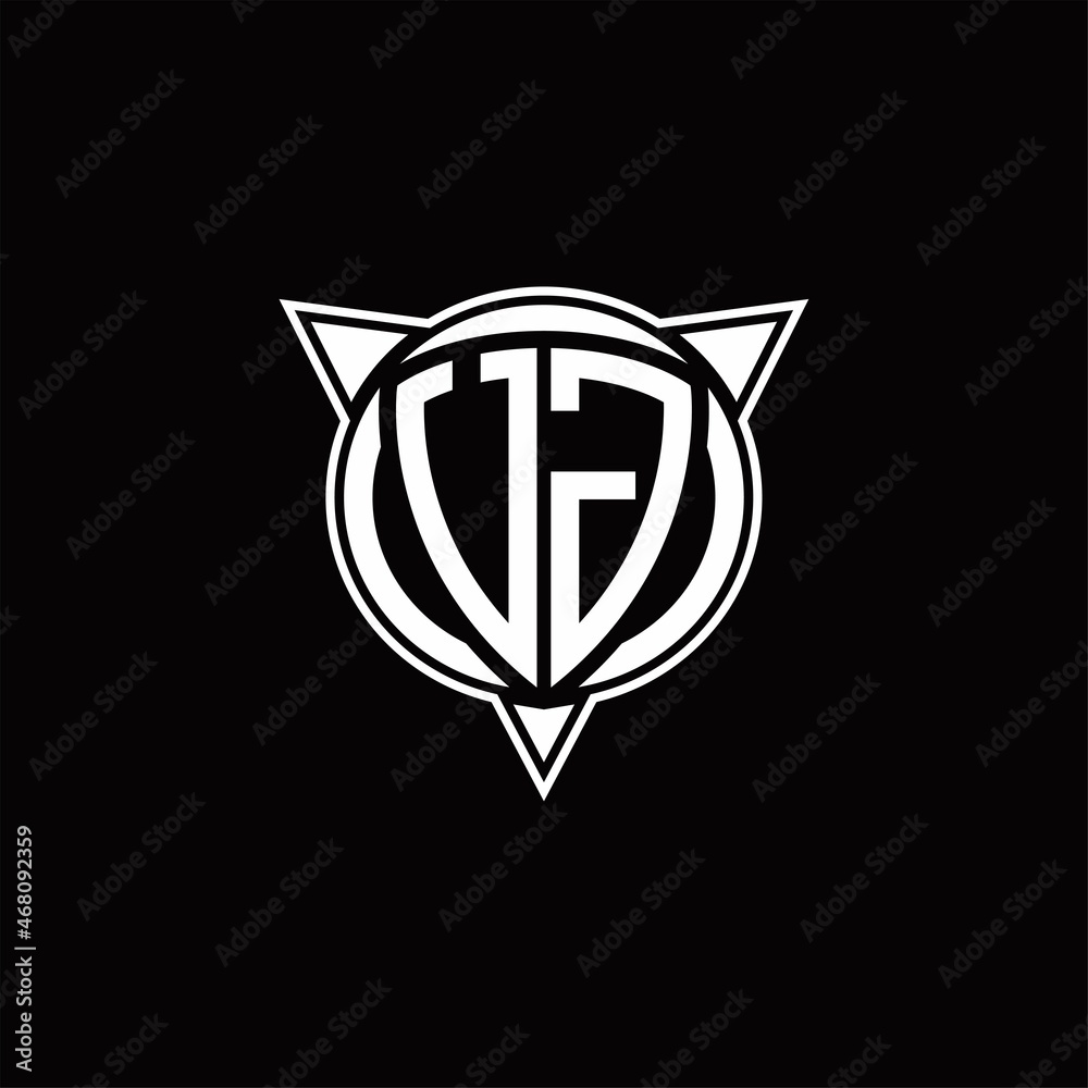 UG Logo monogram isolated with circle shape and three arrow design template UG Logo monogram isolated with circle shape and three arrow design template