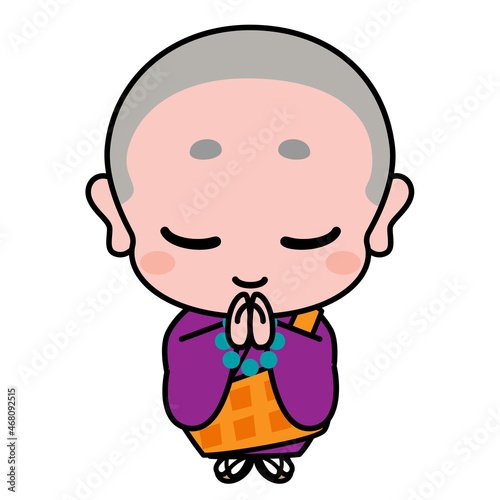 お坊さん　僧　一休さん　坊主　仏教　イラスト素材