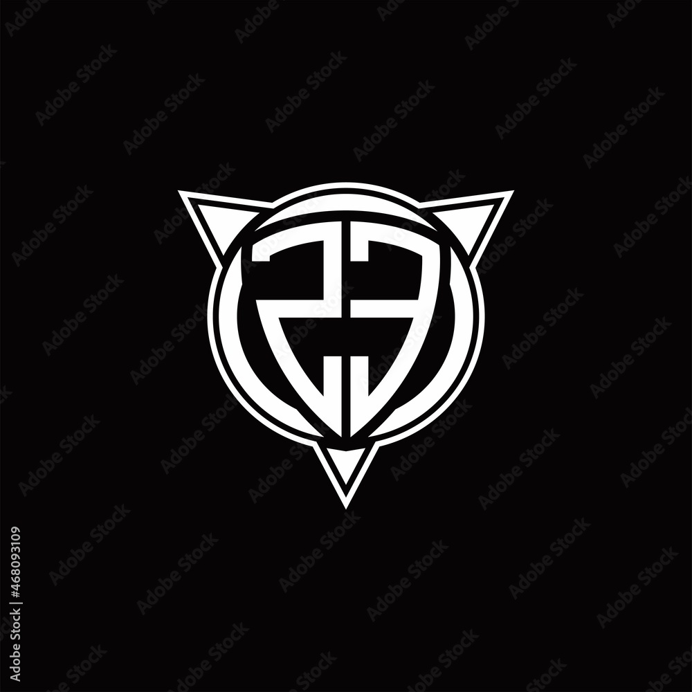 ZE Logo monogram isolated with circle shape and three arrow design template ZE Logo monogram isolated with circle shape and three arrow design template