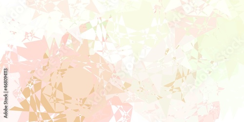 Light Pink, Green vector background with polygonal forms.