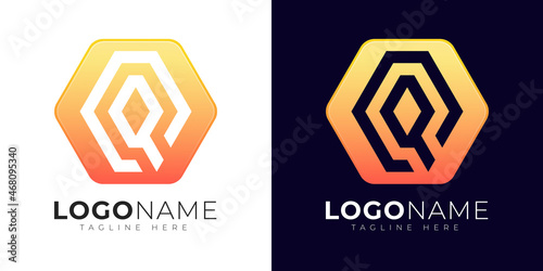 Letter q logo vector design template. Modern letter q logo icon with colorful geometry shape.