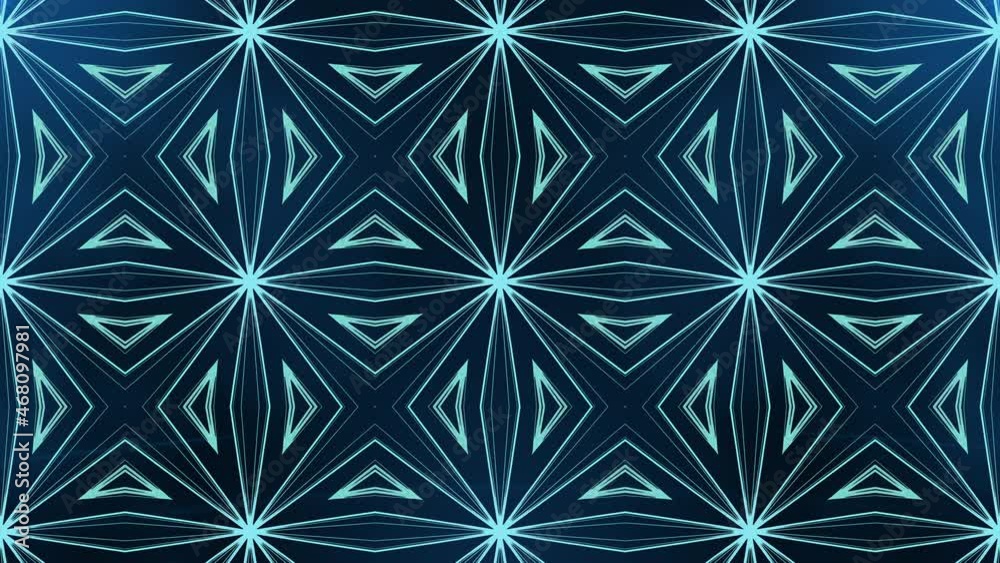 Geometric patterns inspired in mourish, Portuguese and Spanish mosaics design. Triangle geometric shapes linesing pattern, over blue background. Mosaic pattern formed by naive lines in loop 4K Geometric patterns inspired in mourish, Portuguese and Spanish mosaics design. Triangle geometric shapes linesing pattern, over blue background. Mosaic pattern formed by naive lines in loop 4K