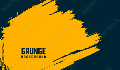 Blue and yellow grunge abstract vector background with copy space.