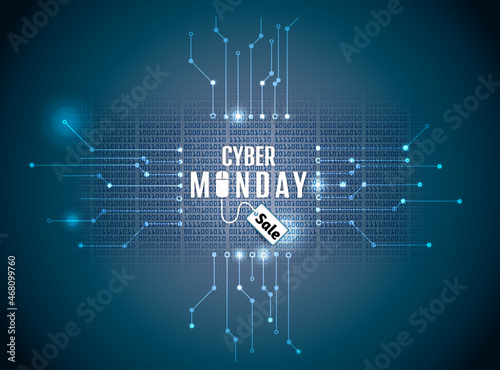 cyber monday sale with a price tag symbol