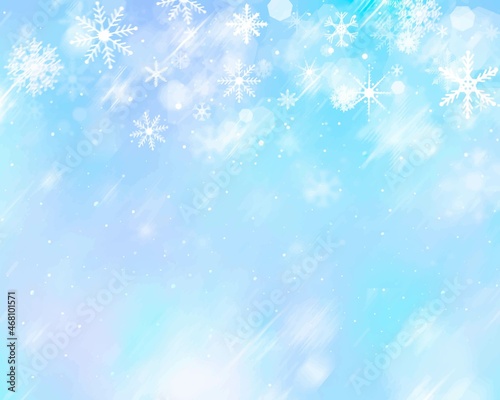 美しい雪の結晶のベクターイラストグラデーション背景素材