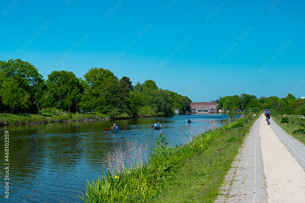 Fototapeta premium Canoe tours on the Hunte