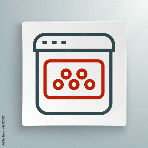 Line Taxi mobile app icon isolated on white background. Mobile application taxi. Colorful outline concept. Vector