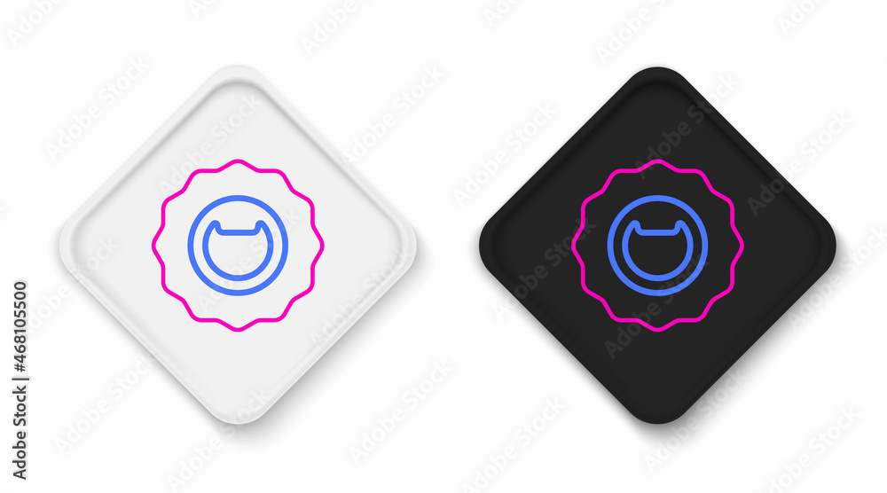 Line Bottle opener icon isolated on white background. Colorful outline concept. Vector Line Bottle opener icon isolated on white background. Colorful outline concept. Vector