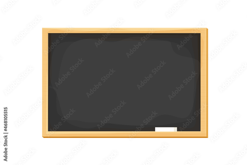 Blackboard, chalkboard with wooden frame, empty template, textured in cartoon style isolated on white background. Blackboard, chalkboard with wooden frame, empty template, textured in cartoon style isolated on white background.