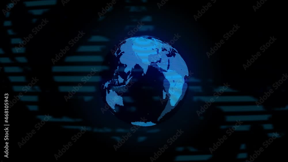 Global earth map rotating digital world breaking news Studio Background for news report and breaking news on world live report. Global earth map rotating digital world breaking news Studio Background for news report and breaking news on world live report.