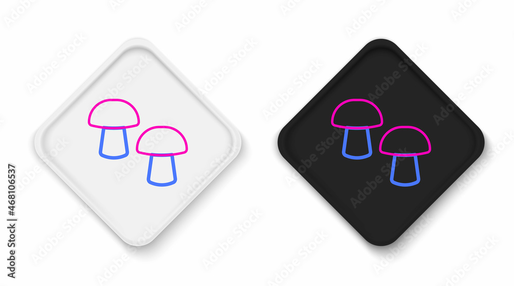 Line Mushroom icon isolated on white background. Colorful outline concept. Vector Line Mushroom icon isolated on white background. Colorful outline concept. Vector