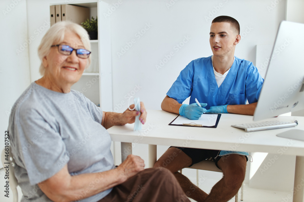 the patient is examined by a doctor professional consultation