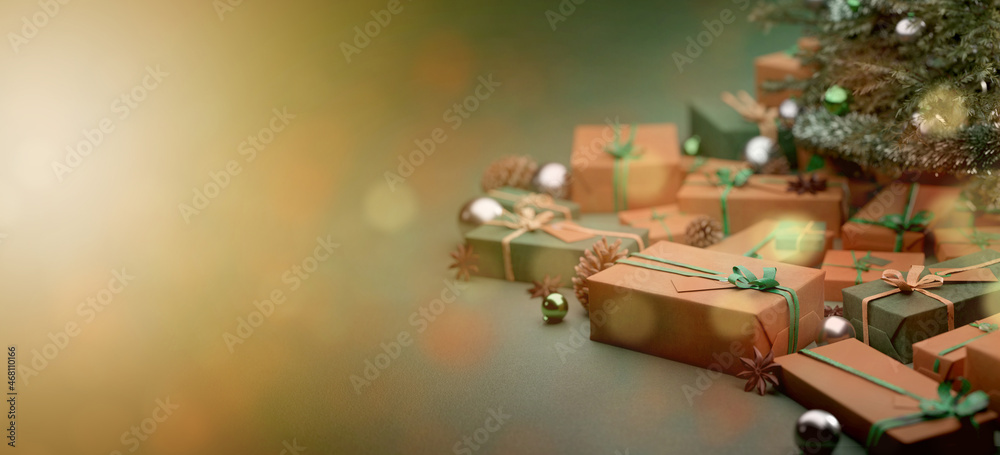 Christmas background with christmas decoration - 3d rendering Christmas background with christmas decoration - 3d rendering