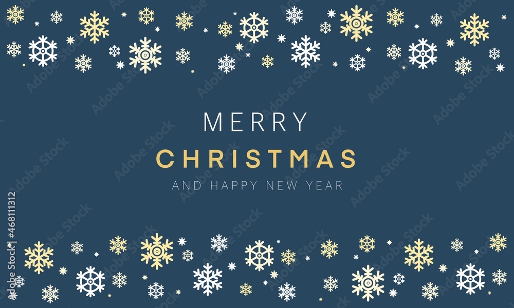 シンプルで可愛いモダンなクリスマスハッピーホリデー背景壁紙素材 雪の結晶 青 Illustration Stock Adobe Stock