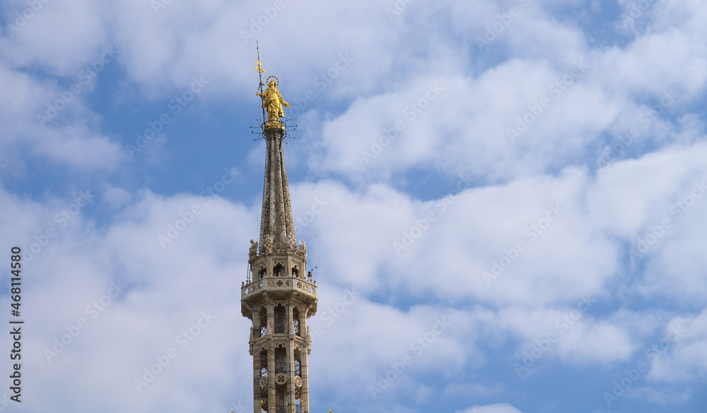 Milan, Italy - October 26, 2021: Architectural details of Milano Duomo Cathedral Milan, Italy - October 26, 2021: Architectural details of Milano Duomo Cathedral