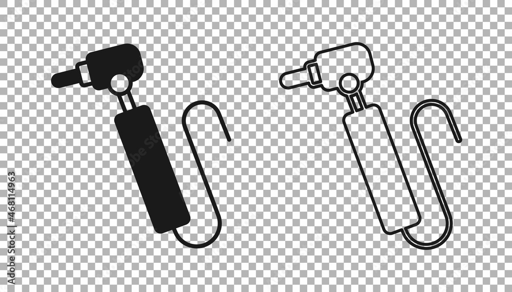 Black Tooth drill icon isolated on transparent background. Dental handpiece for drilling and grinding tools. Vector Black Tooth drill icon isolated on transparent background. Dental handpiece for drilling and grinding tools. Vector