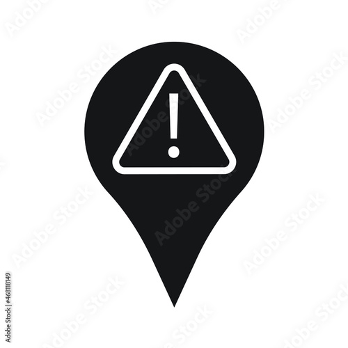 Alert, pin, warning icon design vector illustration